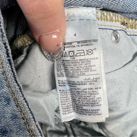 🆕 Old Navy High Rise O.G. Loose Straight leg Distressed Denim Jeans SZ 4 - Picture 8 of 8